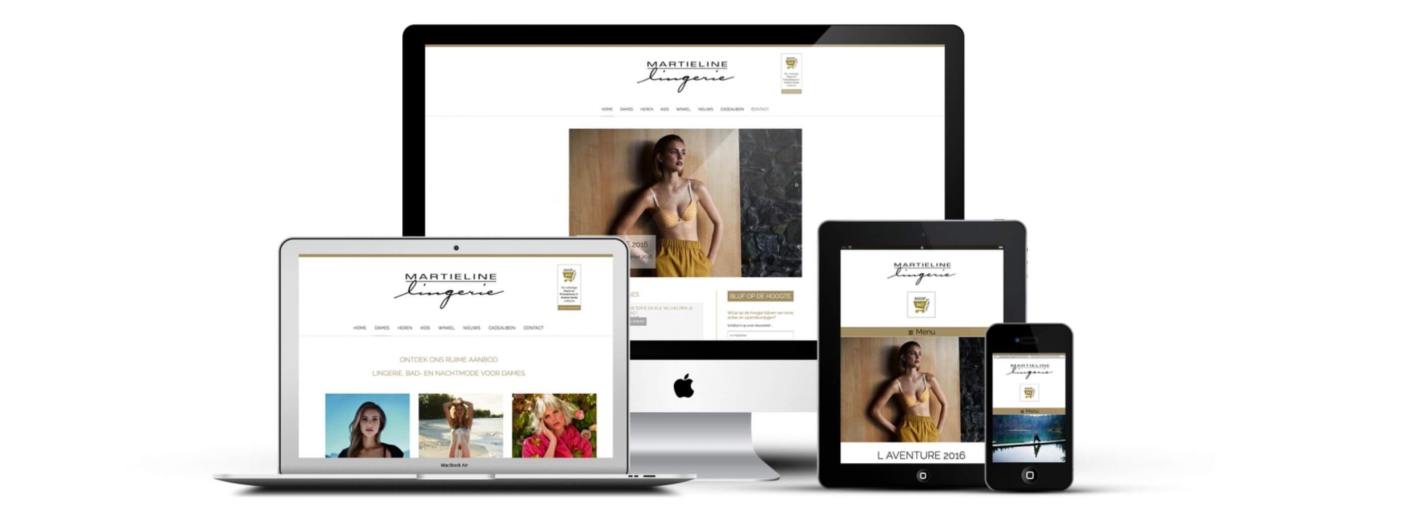 Lingerie Martieline Website Mockup