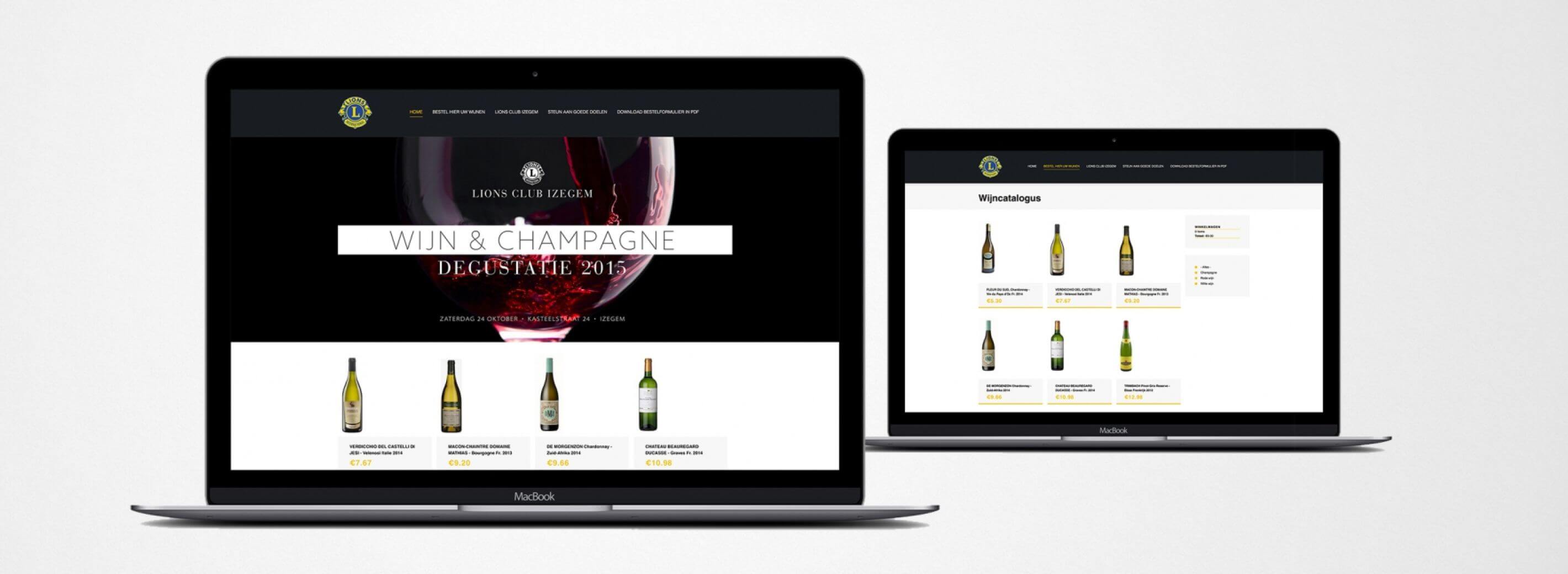 Webshop wijn Lions Club Izegem