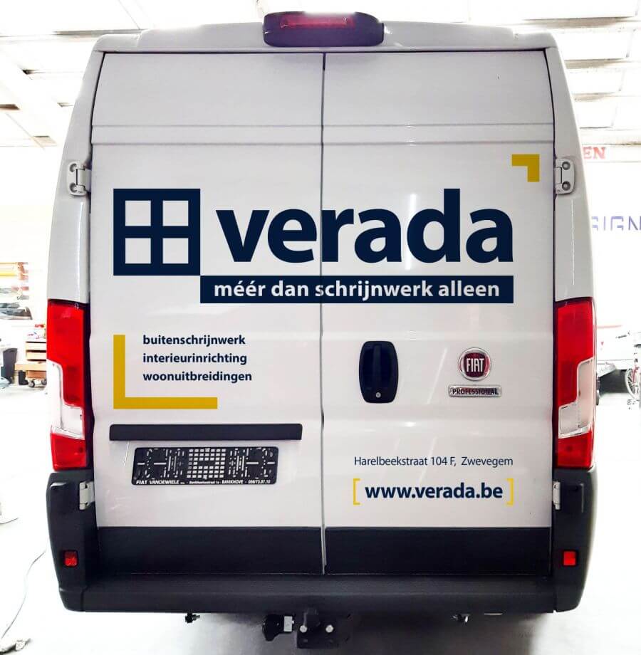 Verada belettering