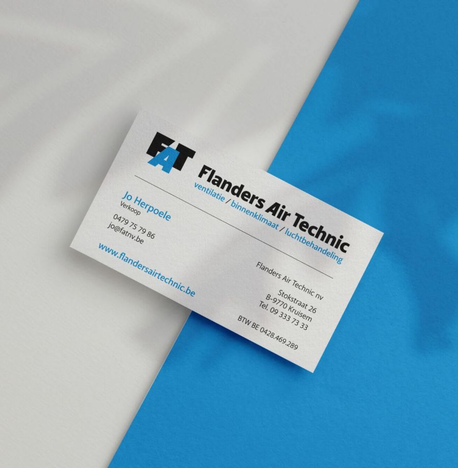 Flanders Air Technic naamkaartje Flanders Air Technic naamkaartje