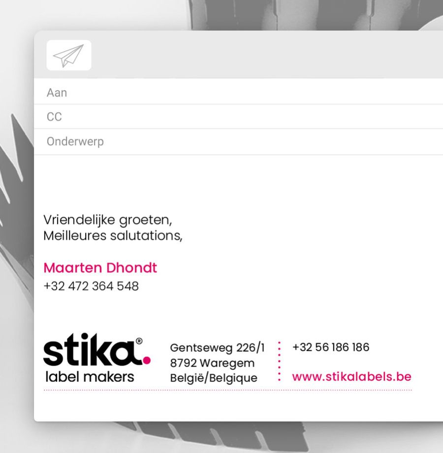 Stika, met stip de sterkste kunststoflabel