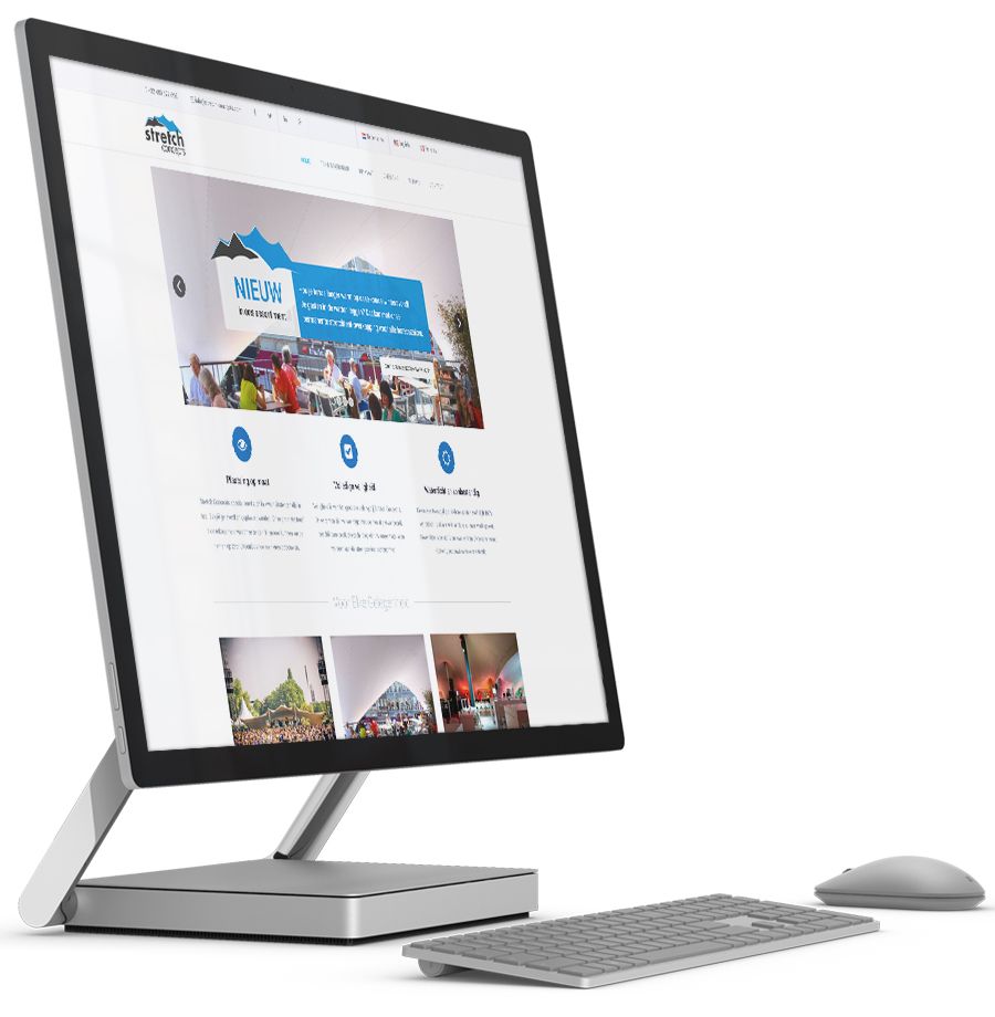 Stretch Concepts Tentverhuur Website Homepage