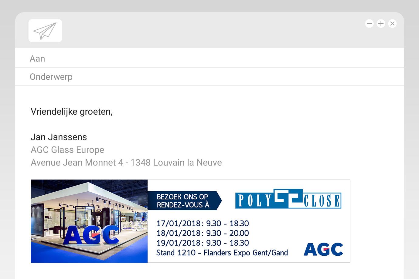 E-mailbanner Polyclose 2018