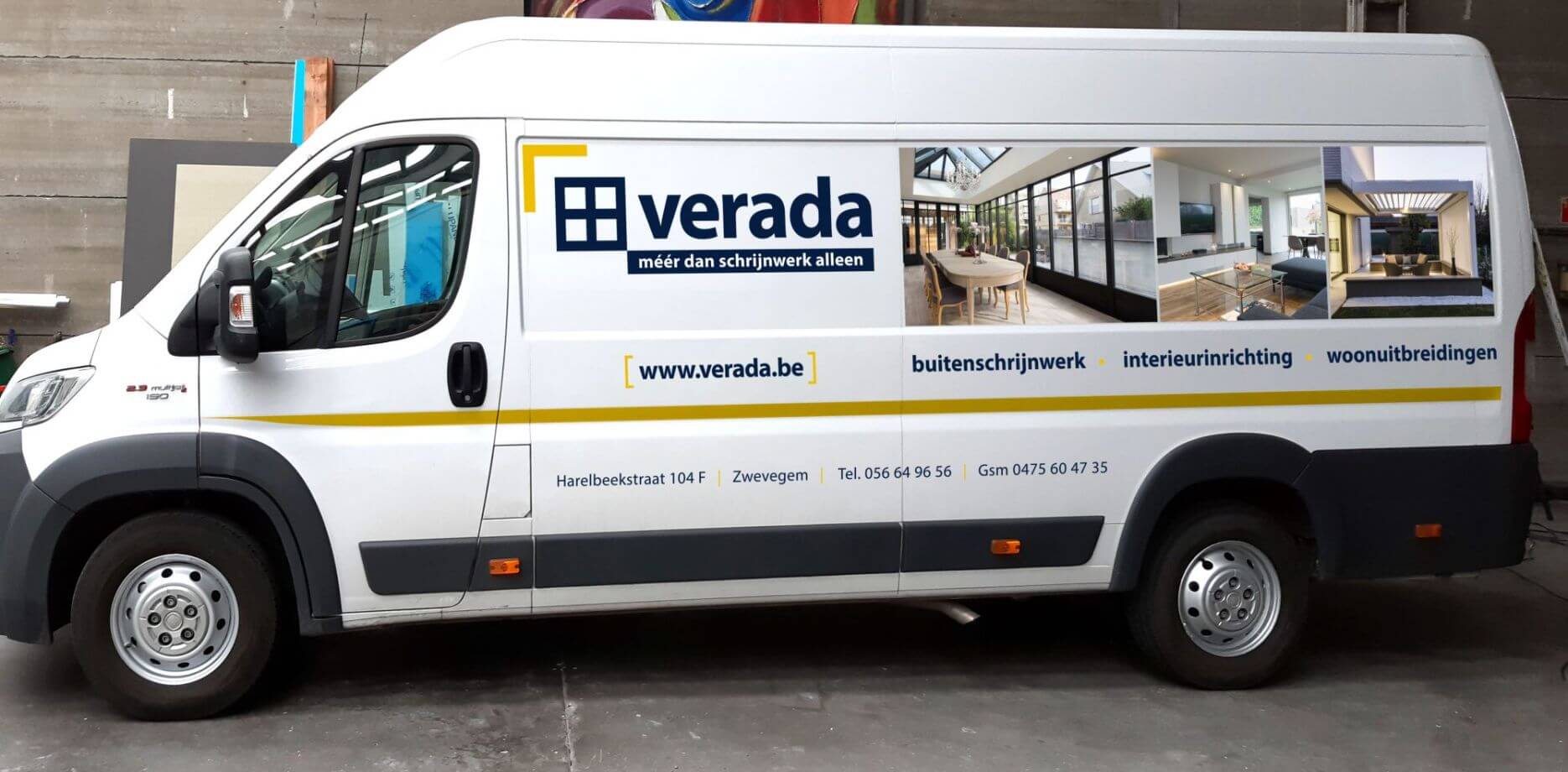 Verada belettering