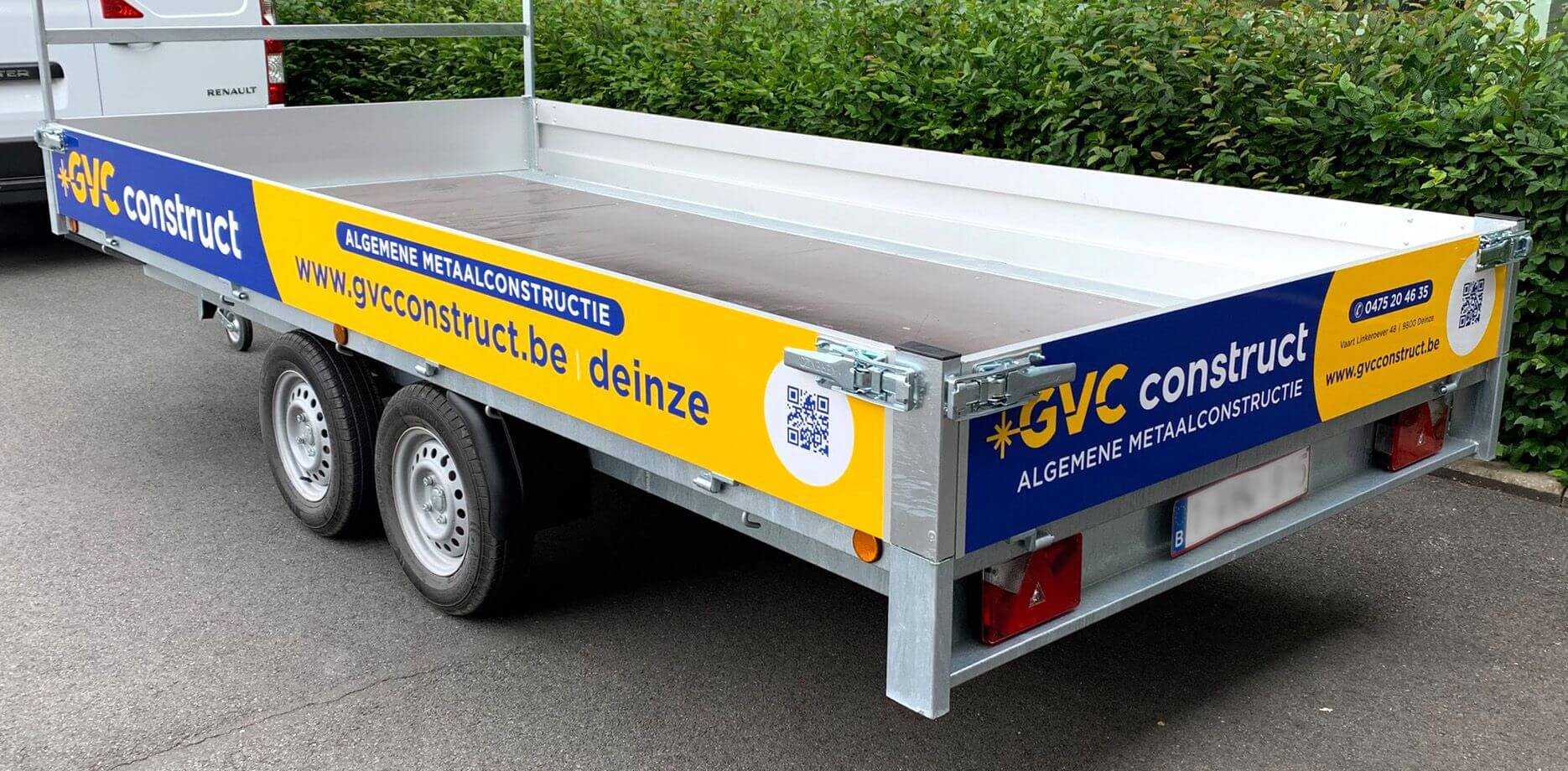 GVC Construct remorque belettering